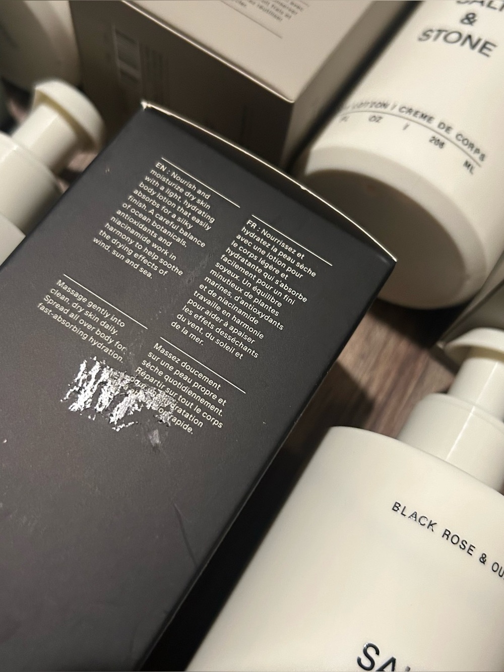 HUGE Salt & Stone Body Lotion 5 Pk Bundle 7 oz Santal Bergamot Black Rose & Oud - Picture 8 of 16